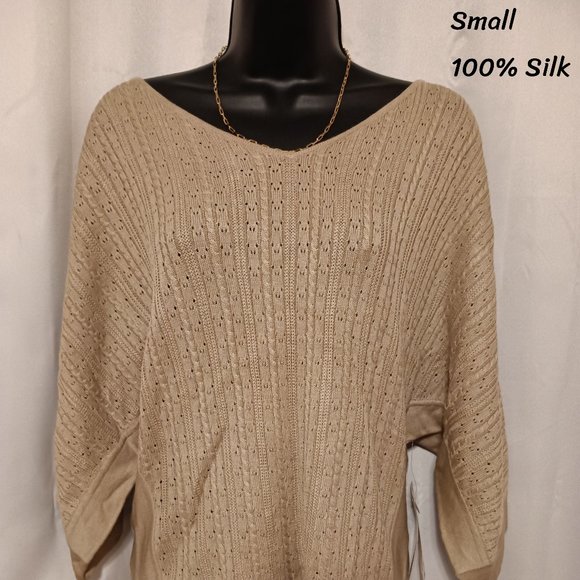 DB Life silk khaki sweater - Picture 1 of 5